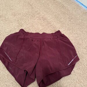 women's lulu running shorts